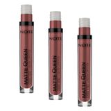 Note Cosmetics Matte Queen Lipstick 11 Lady Brown Kalıcı Likit Ruj, Kahverengi (3 paketi)