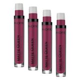 Note Cosmetics Matte Queen Lipstick 19 Berry Blast Kalıcı Likit Ruj, Mor (4 paketi)