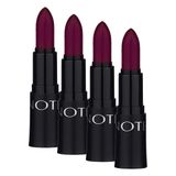 Note Cosmetics Mattemoist Lipstick 308 Brand Mat Bitişli Ruj, Koyu Mor (4 paketi)