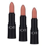Note Cosmetics Mattemoist Lipstick 309 Note Cosmetics Soft Mat Bitişli Ruj, Nude (3 paketi)
