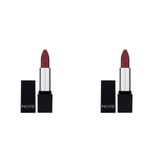 Note Cosmetics Mattever Lipstick 12 Wine Tasting Red Yarı Mat Saten Bitişli Ruj, Mor (2 paketi)