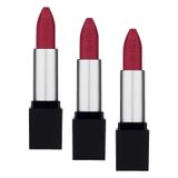 Note Cosmetics Mattever Lipstick 13 Strawberry Envie Yarı Mat Saten Bitişli Ruj, Pembe (3 paketi)