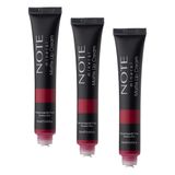 Note Cosmetics Mineral Matte Lip Cream 06 Go Red Yarı Mat Bitişli Likit Ruj, Kırmızı (3 paketi)