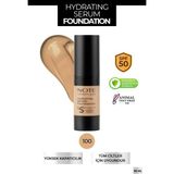 Note Cosmetics NOTE Hydrating Serum Fondöten 100 Renk Tonu SPF 50 ile Tüm Ciltler İçin Nemlendirici Etki