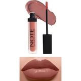 Note Cosmetics NOTE Mattemoist Likit Ruj 411 Vanilla Milk - Nude Yarı Mat Saten Bitişli Parlak Özellikli