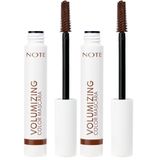 Note Cosmetics Volumizing Color Hacim ve Uzatma Etkili Renkli Maskara - Kahverengi (2 paketi)