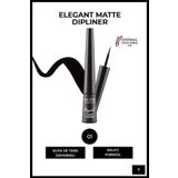 NOTE Elegant Matte Dipliner Waterproof Suya Dayanıklı - 01 Coal Black - Siyah