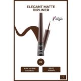 NOTE Elegant Matte Dipliner Waterproof Suya Dayanıklı - 02 Coffee Brown - Kahverengi