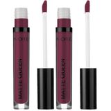 Note Matte Queen Lipstick 18 Lead the Heart Kalıcı Likit Ruj, Mor 2li paket