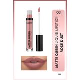 NOTE Matte Queen Lipstick Kalıcı Mat Likit Ruj - 03 Rose Dust - Nude