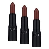 Note Mattemoist Lipstick 315 Hot Brown Mat Bitişli Ruj, Koyu Kahverengi (3 paketi)