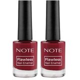 Note Nail Flawless Oje 102 Red Wine, Kırmızı (2 paketi)