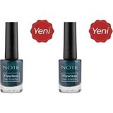 Note Nail Flawless Oje 114 Oil Green, Mavi (2 paketi)