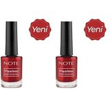 Note Nail Flawless Oje 34 Crazy Red, Kırmızı (2 paketi)