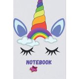 Notebook and Drawing UNICORN:THE NICE UNICORN STAR | Blank textbook for teenage women and children students girls. |: 6"x 9" Inch, 100 pages glossy cover notebook sketchbook drawing