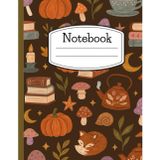 Notebook: Fall Pumpkin Fox Teapot Cottagecore Art Cover