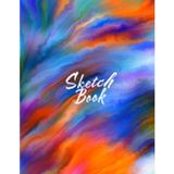 Notebook for Drawing: Color Wave Abstract Flow Design: Professional Sketchbook Smooth White Paper 8.5" X 11" - 120 Pages Blank Paper (Premium Artistic Cover Vol. 13) Sketch Book Watercolor