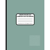 NOTEBOOK | Graph-ruled 5x5 | 200 pages | 8.5x11 inches | dark grayish cyan-lime.