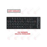 Notebook Klavyesi İçin Arapça Klavye Etiketi Siyah Renk Arapça Q, Sticker