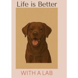 Notebook "Life is Better with a Lab" – Labrador Cover: Lined Notebook for Dog Lovers, Labrador Retriever Journal, Gift for Pet Owners