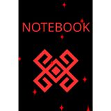 Notebook: Lined Journal, 100 Pages, 6x9 Inches, Cute Red Stars Magic Pattern Matte Cover Composition Book for School and Writing