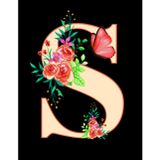 NOTEBOOK: Monogram Initial Letter S - Vibrant Floral & Butterfly themed Monogram Notebook. Personalized Notebook for women, girls. Monogrammed Gifts ... for work, school. Letter S Initial Notebook