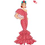 Notebook: No sé que tiene el flamenco que cuando lo bailo me alegro por dentro. Flamenca Antonia in Red Polka Dot Dress – 6 x 9 in (15.24 x 22.86 cm) – 120 Lined Pages – Glossy Cover