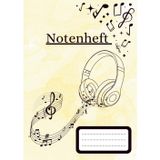 Notenheft DIN A4-Lineatur 14: Notenheft DIN A4 - Dieses schöne moderne helle Notenheft bietet 12 Notenzeilen pro Blatt/ Lineatur 14. (Notenheft Din A4- unterschiedliche Cover)