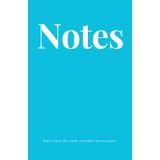 Notes (blue) paperback: Don't regret the words you didn't put on paper (Notes you didn't regret)