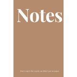 Notes (Kraft brown): Don't regret the words you didn't put on paper (Notes you didn't regret)