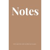 Notes (Kraft brown) paperback: Don't regret the words you didn't put on paper (Notes you didn't regret)