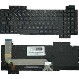Notespare Asus Rog GL703VM-GC035T Işıklı Siyah Türkçe Uyumlu Laptop Klavye