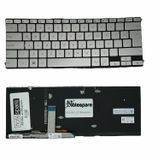 Notespare Asus UX490 UX490UA Işıklı Gümüş Türkçe Uyumlu Laptop Klavye
