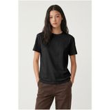 NOTHING Kadın %100 Organik Pamuklu Basic Bisiklet Yaka Regular Fit Normal Kesim T-shirt