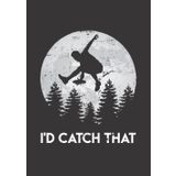 Notizbuch A4 dotted, gepunktet, punktiert mit Softcover Design: Discgolf Spruch I d catch that Ultimate Frisbee Vollmond: 120 dotted (Punktgitter) DIN A4 Seiten