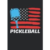 Notizbuch A4 dotted, gepunktet, punktiert mit Softcover Design: Pickleball Amerika USA Pickleball: 120 dotted (Punktgitter) DIN A4 Seiten