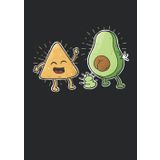 Notizbuch A4 liniert mit Softcover Design: Guacamole Pups der Avocado Nacho Mexikaner Mexiko: 120 linierte DIN A4 Seiten