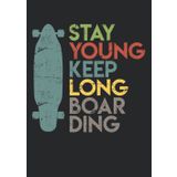 Notizbuch A4 liniert mit Softcover Design: Longboarder Geschenk Longboarding Spruch Longboard Skater: 120 linierte DIN A4 Seiten