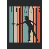 Notizbuch A4 liniert mit Softcover Design: Vintage Ultimate Frisbee: 120 linierte DIN A4 Seiten
