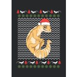 Notizbuch A5 dotted, gepunktet, punktiert mit Softcover Design: Echse Terrarium Ugly Christmas Nikolaus: 120 dotted (Punktgitter) DIN A5 Seiten