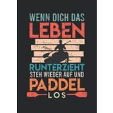 Notizbuch A5 kariert mit Softcover Design: Kajak Spruch Kajakfahrer Geschenk Paddel Los Vintage Retro: 120 karierte DIN A5 Seiten