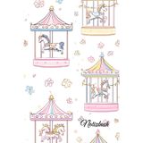 Notizbuch: Kinderkarussell Notizbuch | 6x9 Zoll DIN A5 | 100 Seiten liniert | Vergnügungspark Notizheft | Schausteller Tagebuch | Kirmes Geschenk