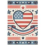 Notizbuch mit einem Aquarell-Herz in den Farben der amerikanischen Flagge: Zeige deine Liebe zu Amerika - 6 x 9 Zoll (ähnlich DIN A5) Seiten: 150 linierte Seiten - Einband: Softcover