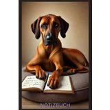 Notizbuch Rhodesian Ridgeback, Buch, Hunde Motiv, Kalender, Organizer & Geschenkidee, Geschenk für Ridgeback Liebhaber & Fans: Accessoires, Tagebuch, ... Softcover, Artikel,Mom,Dad,Deko,Zubehör