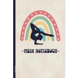 Notizbuch Turnen: Geschenk für Turnerin MEIN NOTIZBUCH A5 im schönen Regenbogen Design blanko Schreibheft für Skizzen Notizen und Erinnerungen praktisch als Tagebuch Notizheft und Schulheft