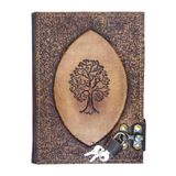 Notopelle Hayat Ağacı (Sırdaş) Kilitli Deri Defter