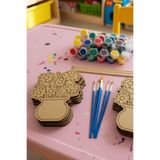 Notpa 10’lu Saksı Boyama Seti – Çocuklar İçin Ahşap DIY Boyama Aktivite Kiti 10fırça+10boya set2