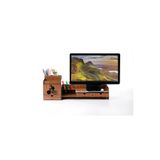 Notpa Ahşap Bisikletli Masaüstü Organizer Kalemlik Ve Monitör Yükseltici Set, mnt001