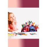 Notpa Ahşap Dinazor Mavi Trex Desenli Gökkuşağı Kalemlik Çocuklar İçin Masaüstü Kalem Kutusu Organizer, Ntpklmdmt