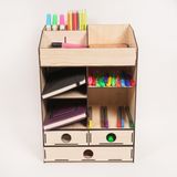 Notpa Bir A4 Iki A5 Çekmeceli 8 Bölmeli A4 Masaüstü Organizer Evrak Rafı Dosya Düzenleyici Akça-Org5